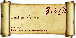 Zachar Éva névjegykártya