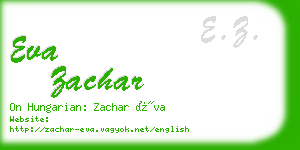 eva zachar business card